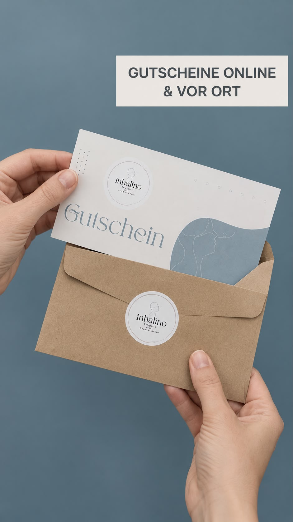 Inhalino-Gutschein im Umschlag